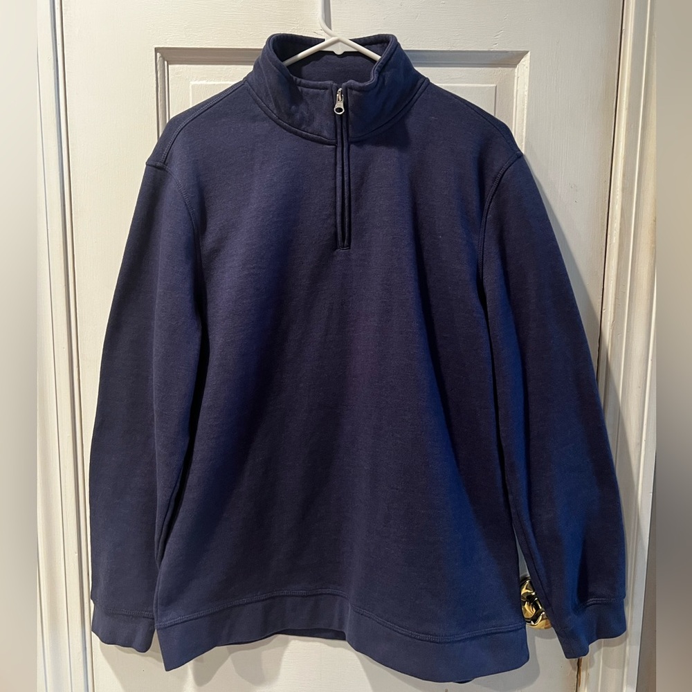 JA John Ashford Men’s Medium Navy Blue 1/4 Zip Pullover